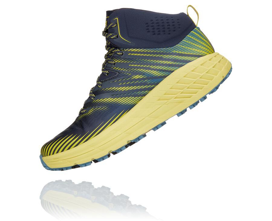 Hoka One One Speedgoat Mid Gore-Tex 2 Trailskor Herr - Marinblå - IRUZO-3897